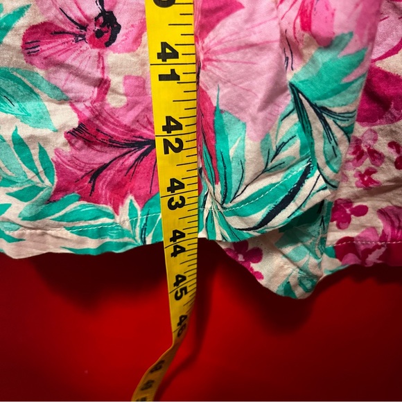 J Crew Womens Sleeveless Wrap Dress Size 4 Floral Midi Tropical Hawaiian Pink - Picture 5 of 8